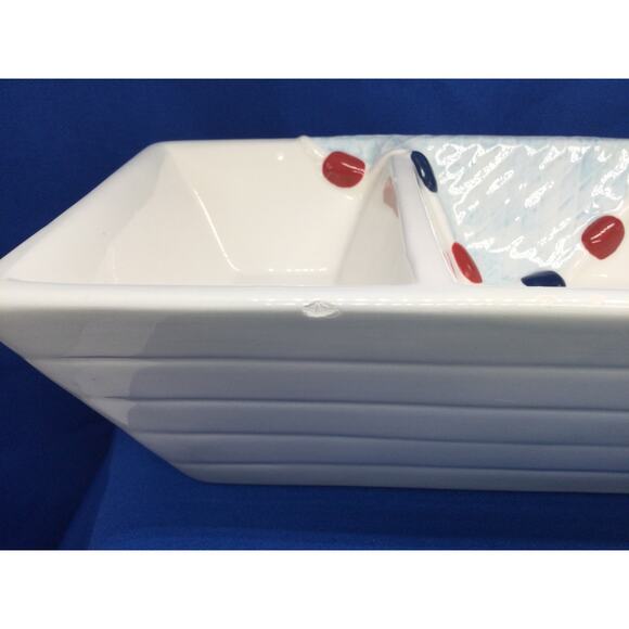 Vintage Ceramic Chip and Dip Boat Party Tray - Picture 11 of 11